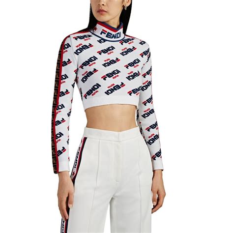 fendi crop top white|Fendi mesh top.